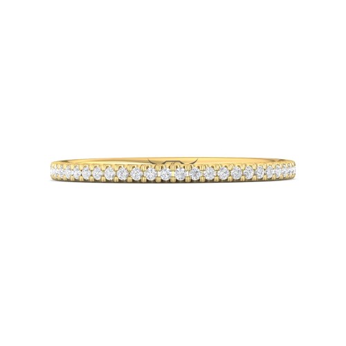 FlyerFit&reg; 18K Yellow Gold Eternity Wedding Band
