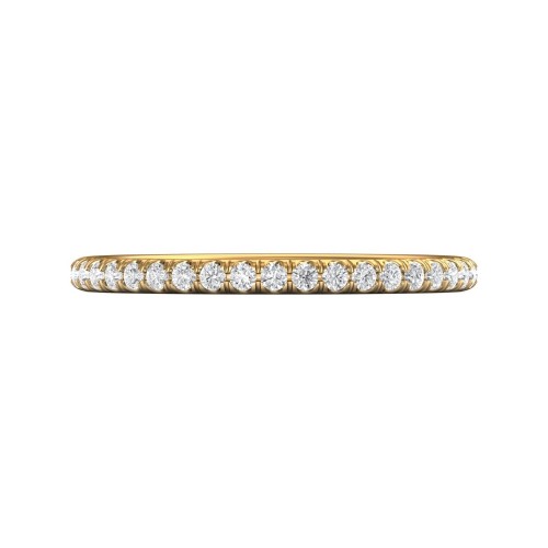FlyerFit&reg; 18K Yellow Gold Eternity Wedding Band