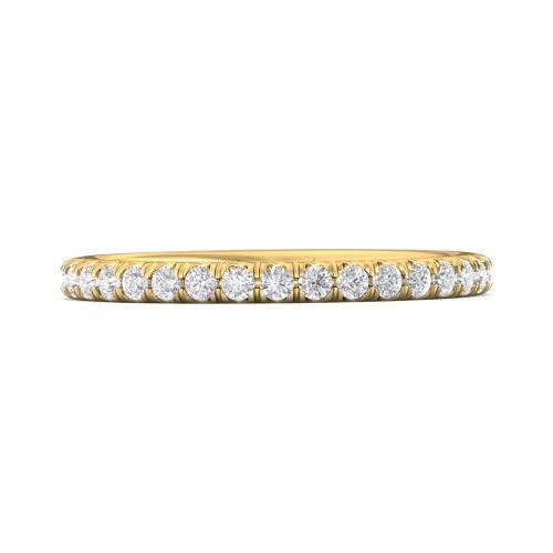 FlyerFit&reg; 18K Yellow Gold Eternity Wedding Band