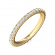 FlyerFit® 18K Yellow Gold Eternity Wedding Band