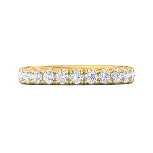 FlyerFit&reg; 18K Yellow Gold Eternity Wedding Band