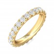 FlyerFit® 14K Yellow Gold Eternity Wedding Band