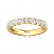 FlyerFit® 14K Yellow Gold Micropave Cutdown Wedding Band