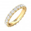 FlyerFit® 14K Yellow Gold Micropave Cutdown Wedding Band