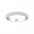 FlyerFit® 18K White Gold Eternity Wedding Band