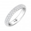 FlyerFit® 14K White Gold Eternity Wedding Band