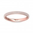 FlyerFit® 18K Pink Gold Eternity Wedding Band