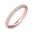 FlyerFit® 18K Pink Gold Eternity Wedding Band
