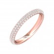 FlyerFit® 18K Pink Gold Eternity Wedding Band