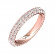FlyerFit® 18K Pink Gold Eternity Wedding Band