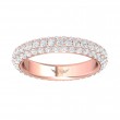 FlyerFit® 18K Pink Gold Eternity Wedding Band