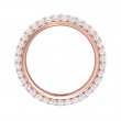 FlyerFit® 18K Pink Gold Eternity Wedding Band