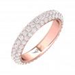 FlyerFit® 18K Pink Gold Eternity Wedding Band