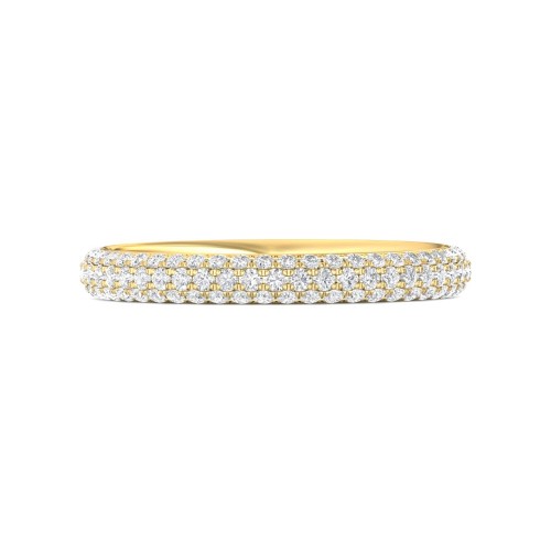 FlyerFit&reg; 14K Yellow Gold Eternity Wedding Band