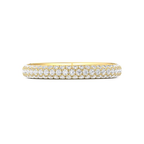 FlyerFit&reg; 14K Yellow Gold Eternity Wedding Band