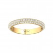 FlyerFit® 18K Yellow Gold Eternity Wedding Band