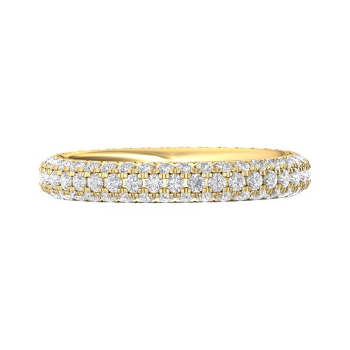 FlyerFit&reg; 18K Yellow Gold Eternity Wedding Band