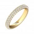 FlyerFit® 18K Yellow Gold Eternity Wedding Band
