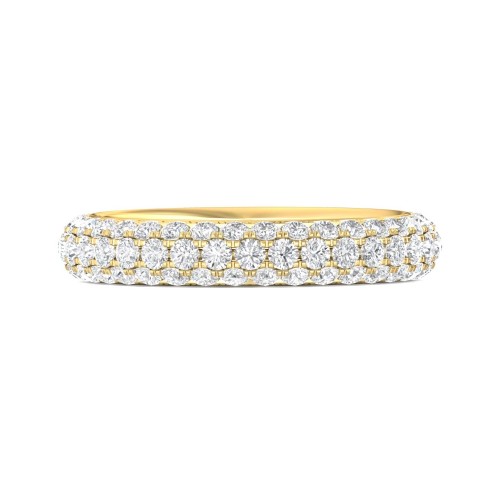 FlyerFit&reg; 18K Yellow Gold Eternity Wedding Band