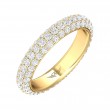 FlyerFit® 18K Yellow Gold Eternity Wedding Band
