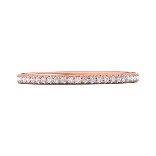 FlyerFit&reg; 18K Pink Gold Eternity Wedding Band