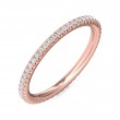 FlyerFit® 18K Pink Gold Eternity Wedding Band