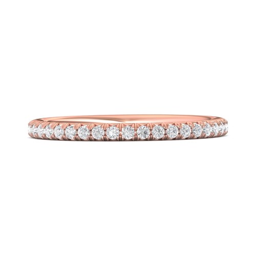 FlyerFit&reg; 14K Pink Gold Eternity Wedding Band