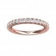 FlyerFit® 14K Pink Gold Eternity Wedding Band