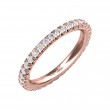 FlyerFit® 14K Pink Gold Eternity Wedding Band