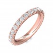 FlyerFit® 18K Pink Gold Eternity Wedding Band