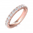 FlyerFit® 18K Pink Gold Eternity Wedding Band