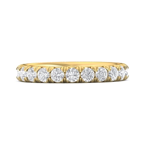 FlyerFit&reg; 18K Yellow Gold Eternity Wedding Band