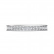 FlyerFit® 18K White Gold Micropave Bead Set Wedding Band