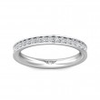 FlyerFit® 18K White Gold Micropave Bead Set Wedding Band