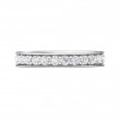 FlyerFit® 18K White Gold Micropave Bead Set Wedding Band