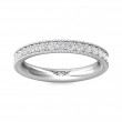 FlyerFit® Platinum Micropave Bead Set Wedding Band