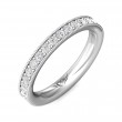 FlyerFit® Platinum Micropave Bead Set Wedding Band