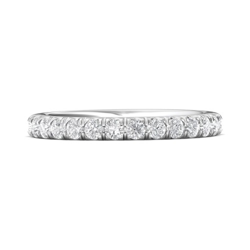 FlyerFit&reg; Platinum Micropave Cutdown Wedding Band