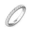 FlyerFit® Platinum Micropave Cutdown Wedding Band