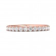 FlyerFit® 18K Pink Gold Micropave Cutdown Wedding Band