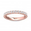 FlyerFit® 18K Pink Gold Micropave Cutdown Wedding Band
