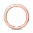 FlyerFit® 18K Pink Gold Micropave Cutdown Wedding Band