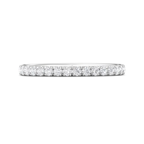 FlyerFit&reg; Platinum Micropave Cutdown Wedding Band
