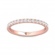 FlyerFit® 18K Pink Gold Micropave Cutdown Wedding Band