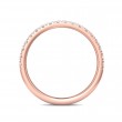 FlyerFit® 18K Pink Gold Micropave Cutdown Wedding Band