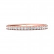 FlyerFit® 18K Pink Gold Micropave Cutdown Wedding Band