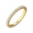 FlyerFit® 18K Yellow Gold Vintage Wedding Band
