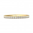 FlyerFit® 18K Yellow Gold Micropave Cutdown Wedding Band