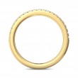 FlyerFit® 18K Yellow Gold Micropave Cutdown Wedding Band