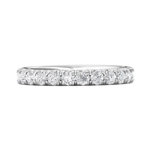 FlyerFit&reg; Platinum Micropave Cutdown Wedding Band